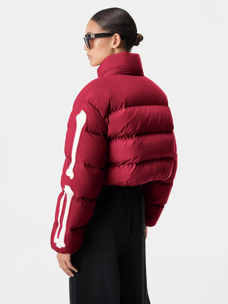 WOMEN - WOMEN'S BONES CROPPED DOWN JACKET Deep Red