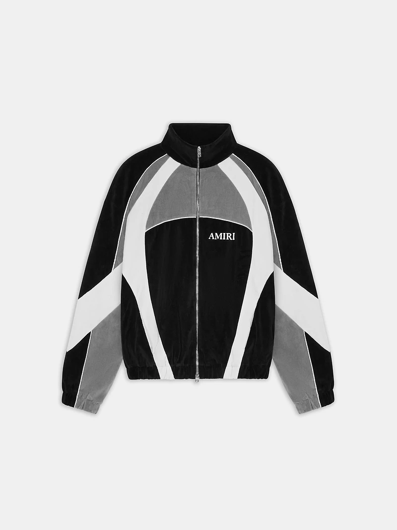 OVERSIZED PANEL TRACK JACKET - Black