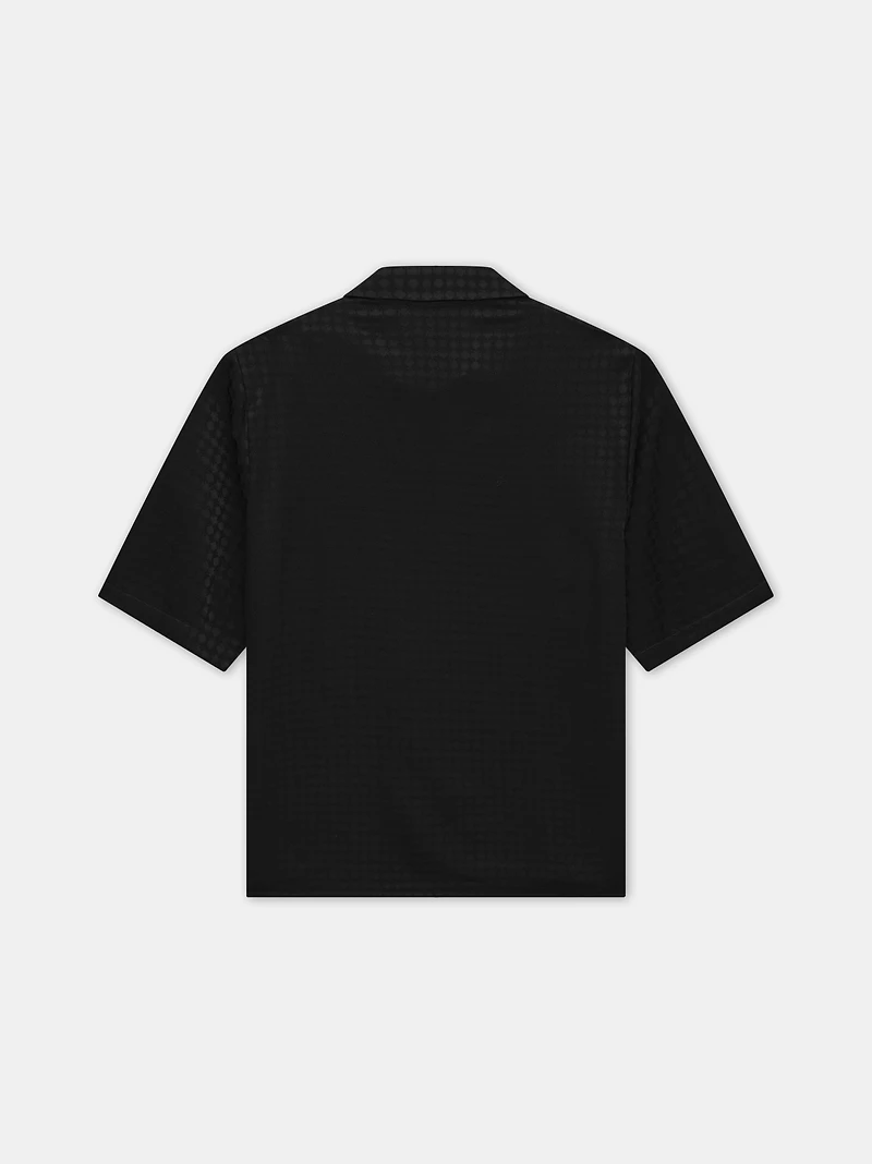 MA QUAD JACQUARD CAMP SHIRT - Black