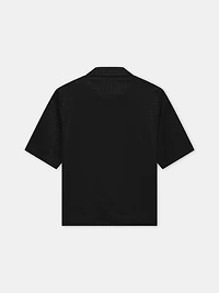 MA QUAD JACQUARD CAMP SHIRT - Black