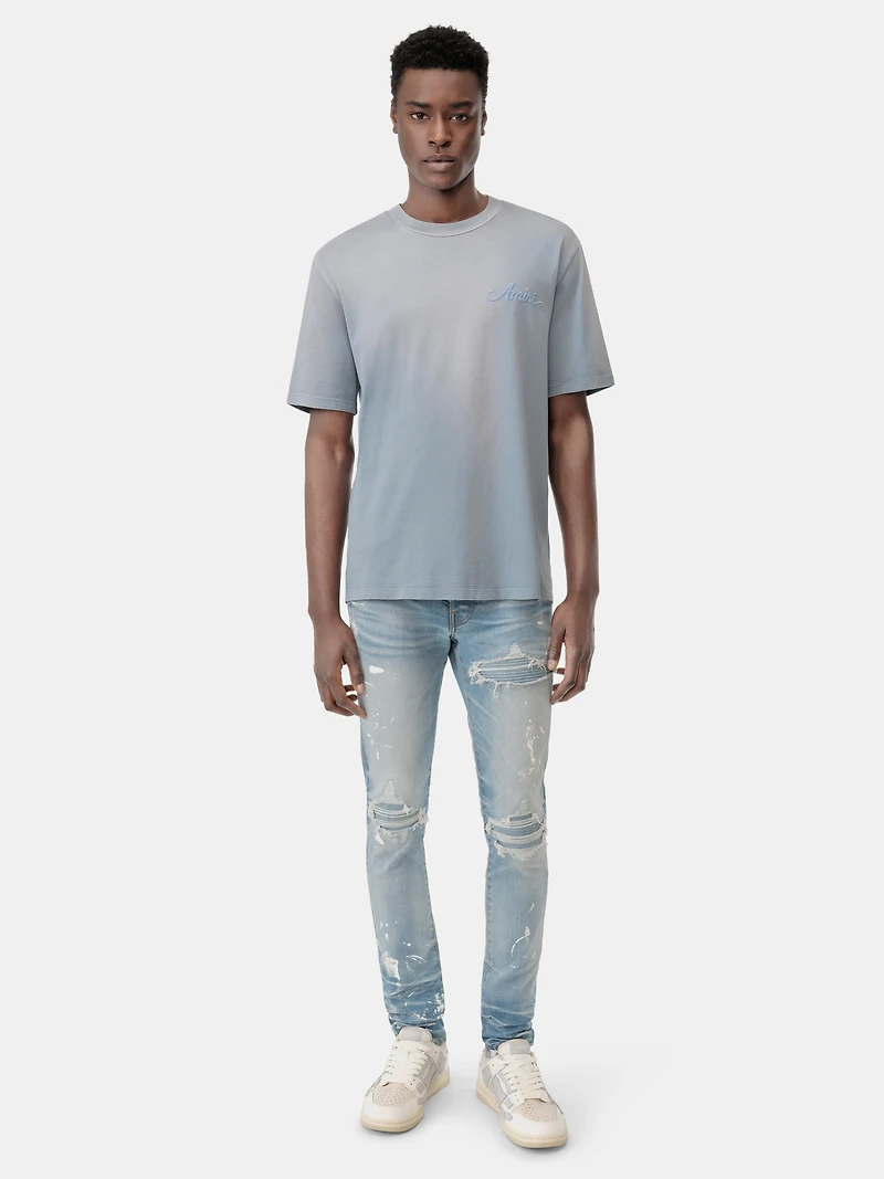 BLEACH BANDANA PATCH TEE - Ashley Blue