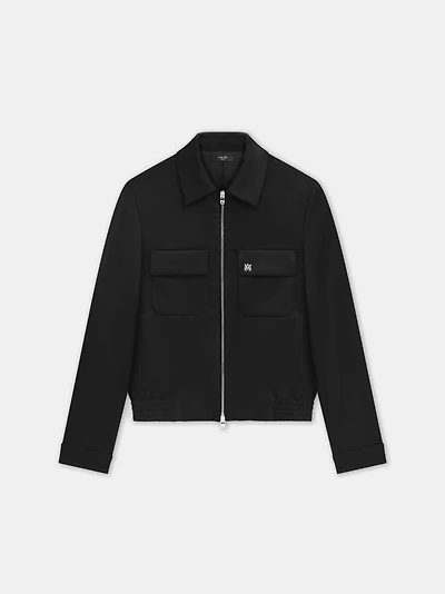 DOUBLE POCKET ZIP BLOUSON-BLACK