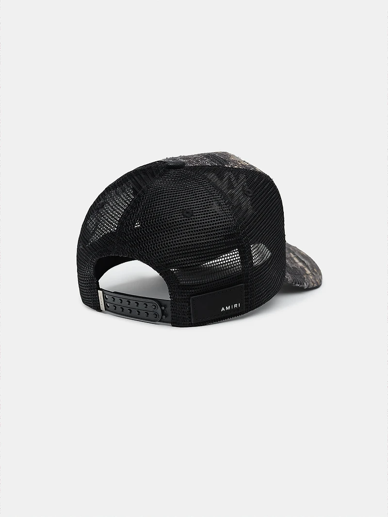BANDANA REPAIR TRUCKER HAT - Black