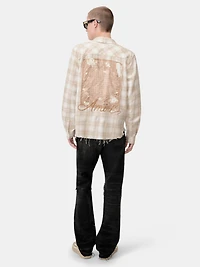 BLEACH BANDANA PATCH FLANNEL - Light Camel
