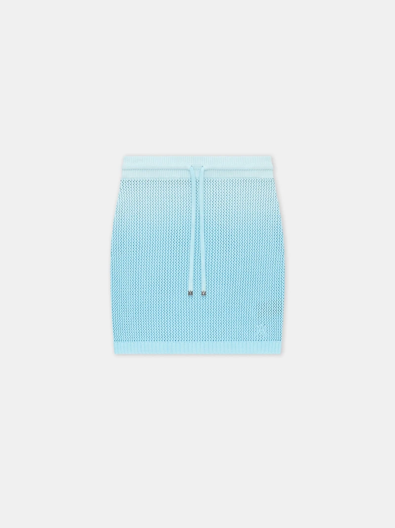 WOMEN - WOMEN'S AMIRI SCRIPT SKIRT Ice Blue