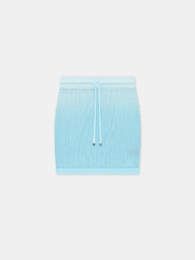 WOMEN - WOMEN'S AMIRI SCRIPT SKIRT Ice Blue