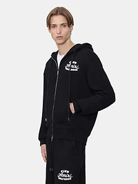 CLUB AMIRI ZIP HOODIE - BLACK