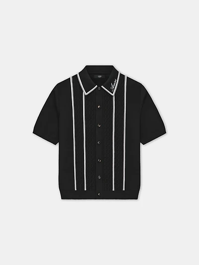AMIRI SCRIPT STRIPE SHIRT - Black