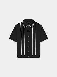 AMIRI SCRIPT STRIPE SHIRT - Black