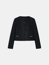 WOMEN - WOMEN'S SHIMMER BOUCLE JACKET BLACK