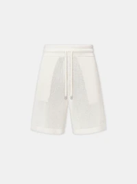 AMIRI CROCHET MESH SHORT - Ivory
