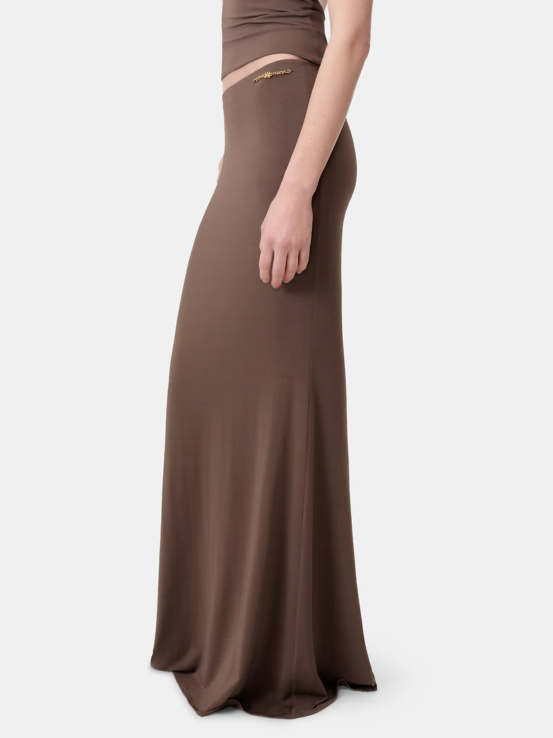 WOMEN - WOMEN'S MAXI SKIRT Walnut Brown