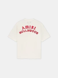 AMIRI HOLLYWOOD OVERSIZED TEE - Ivory Red