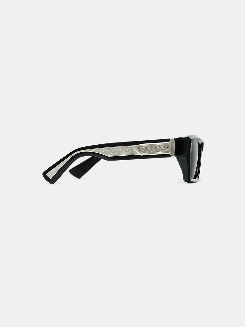 HOLLYWOOD SUNGLASSES - Black Silver