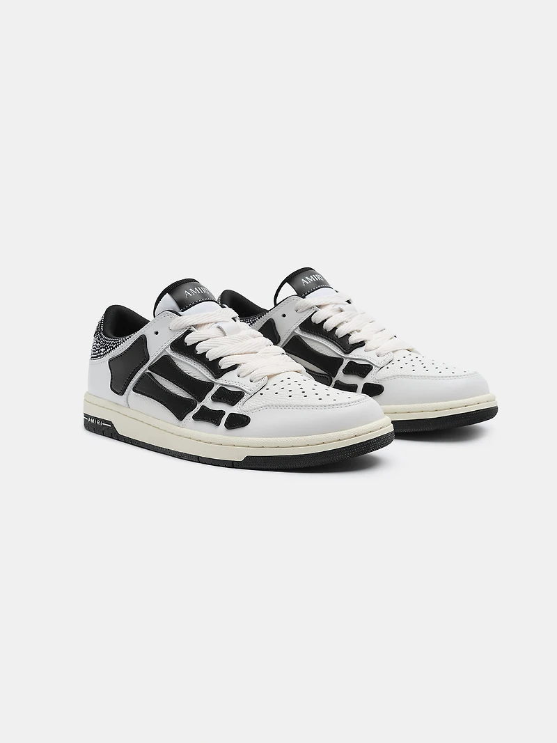 WOMEN - WOMEN'S CRYSTAL SATIN SKEL TOP LOW Black