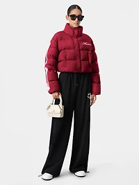 WOMEN - WOMEN'S BONES CROPPED DOWN JACKET Deep Red