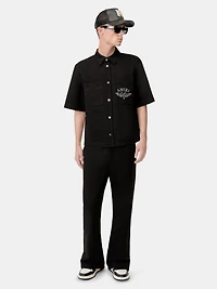 CHINO KICK FLARE - BLACK