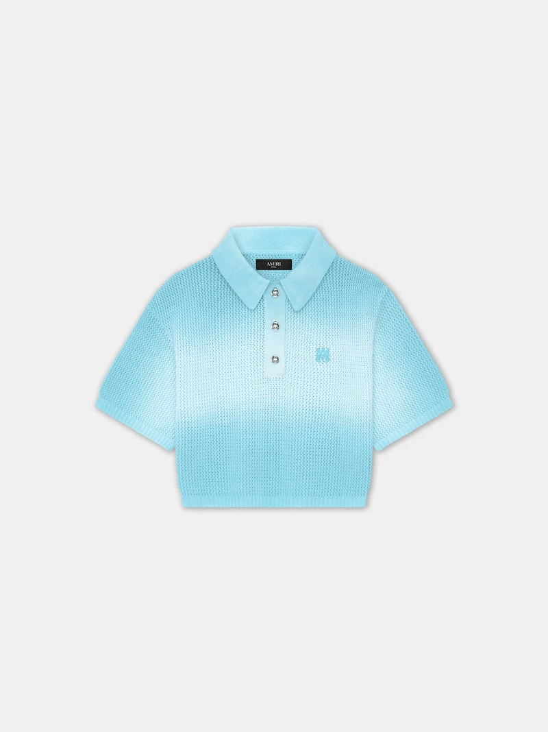 WOMEN - WOMEN'S MA CROPPED POLO Ice Blue