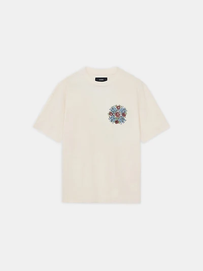 CRYSTAL OUT FOR TROUBLE OVERSIZED TEE - IVORY
