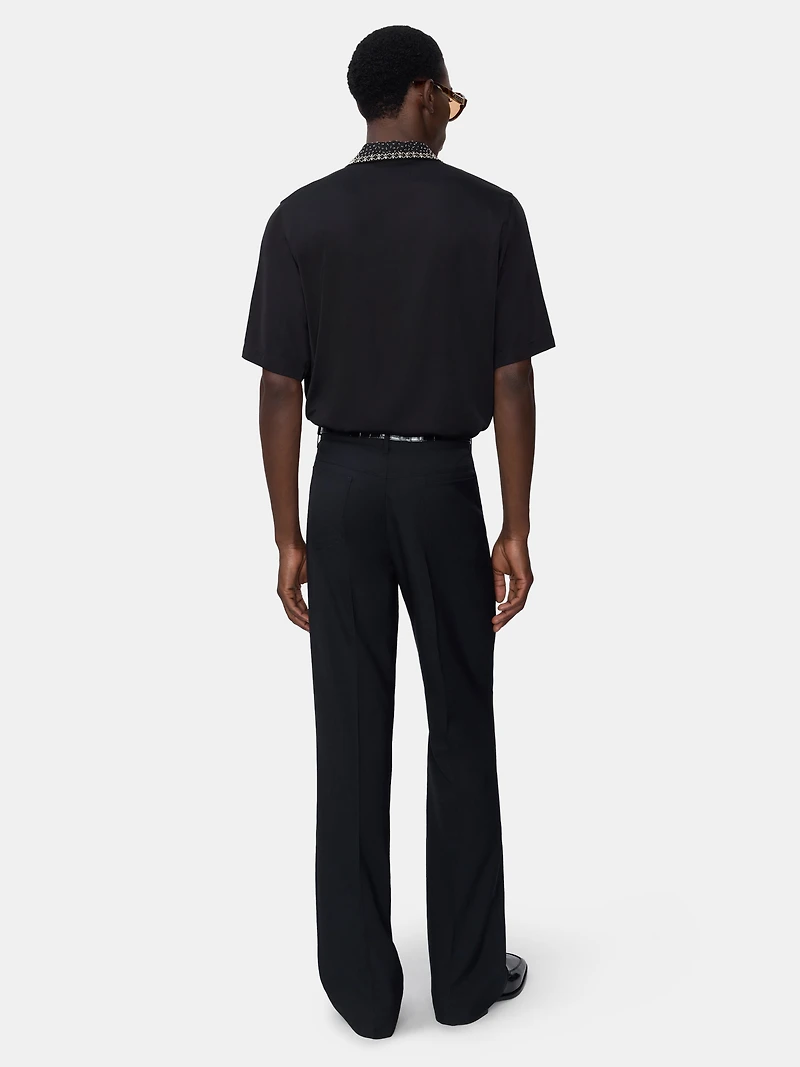 CRYSTAL AMIRI SCRIPT SHIRT - BLACK