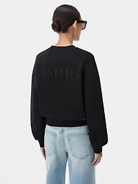 WOMEN - WOMEN'S AMIRI EMBROIDERED CREW Black