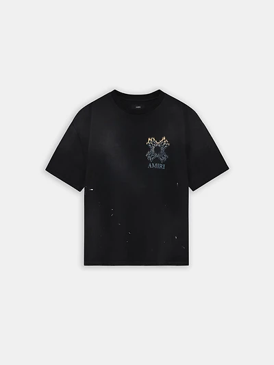 MA QUAD FLAMES OVERSIZED TEE - Black