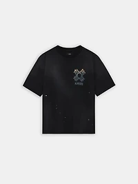 MA QUAD FLAMES OVERSIZED TEE - Black