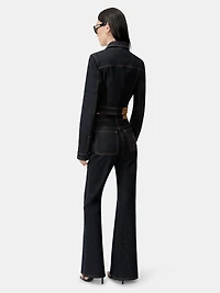 WOMEN - WOMEN'S ZIP UP FLARE JEAN Raw Indigo