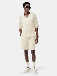 AMIRI CROCHET MESH SHIRT - Ivory