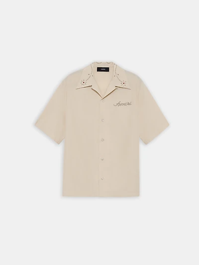 AMIRI STUD CAMP SHIRT - Ivory