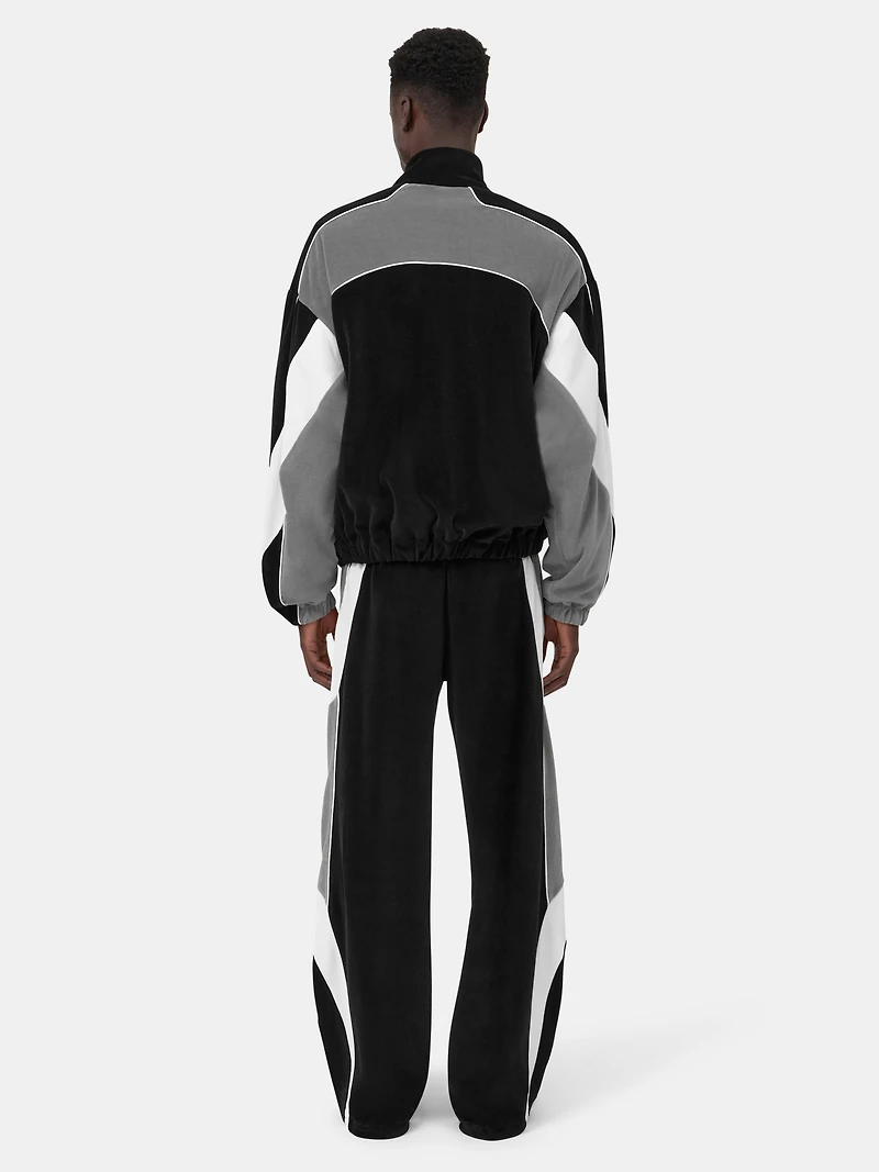 OVERSIZED PANEL TRACK PANT - Black
