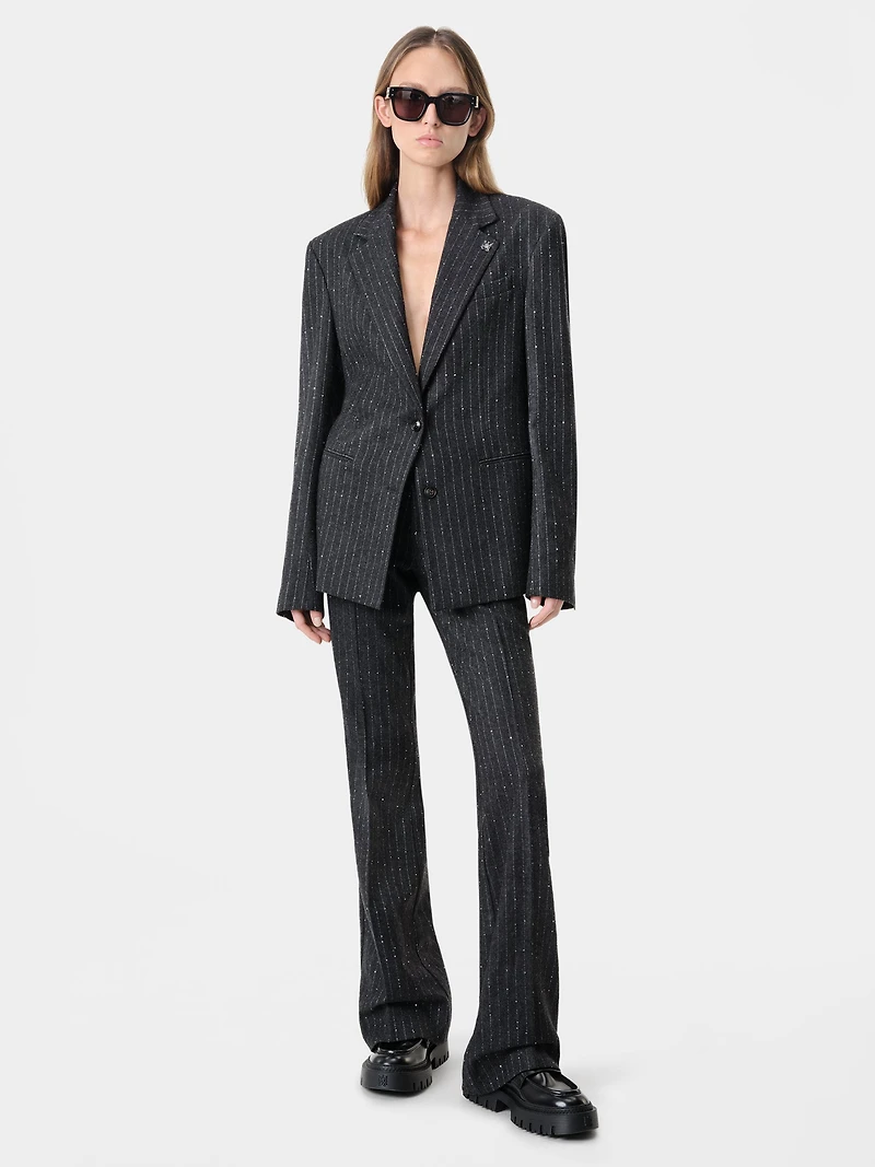 WOMEN - WOMEN'S SEQUIN PINSTRIPE KICK FLARE Dark Grey