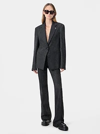 WOMEN - WOMEN'S SEQUIN PINSTRIPE KICK FLARE Dark Grey