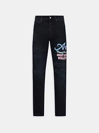 AMIRI NEON LIGHTS SLIM JEAN - DUSK BLACK