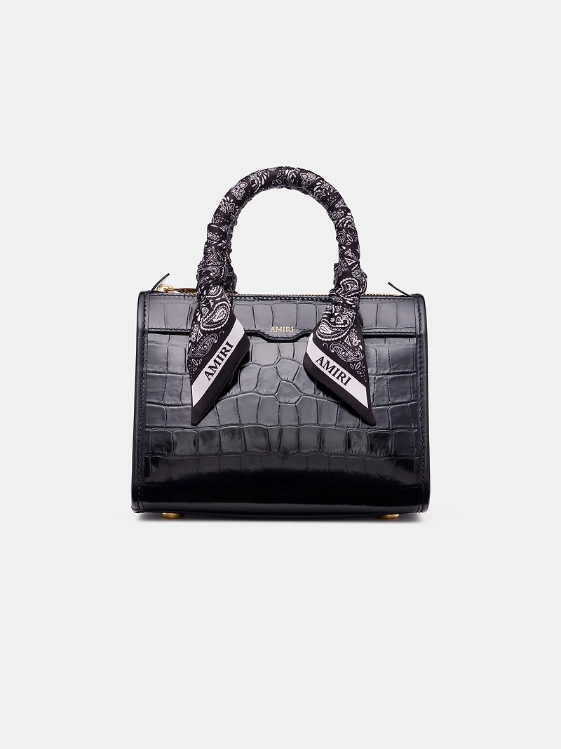 WOMEN - WOMEN'S CROC MICRO TRIANGLE BAG - BLACK