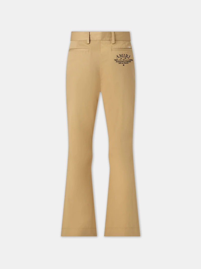 CHINO KICK FLARE - SEPIA TINT