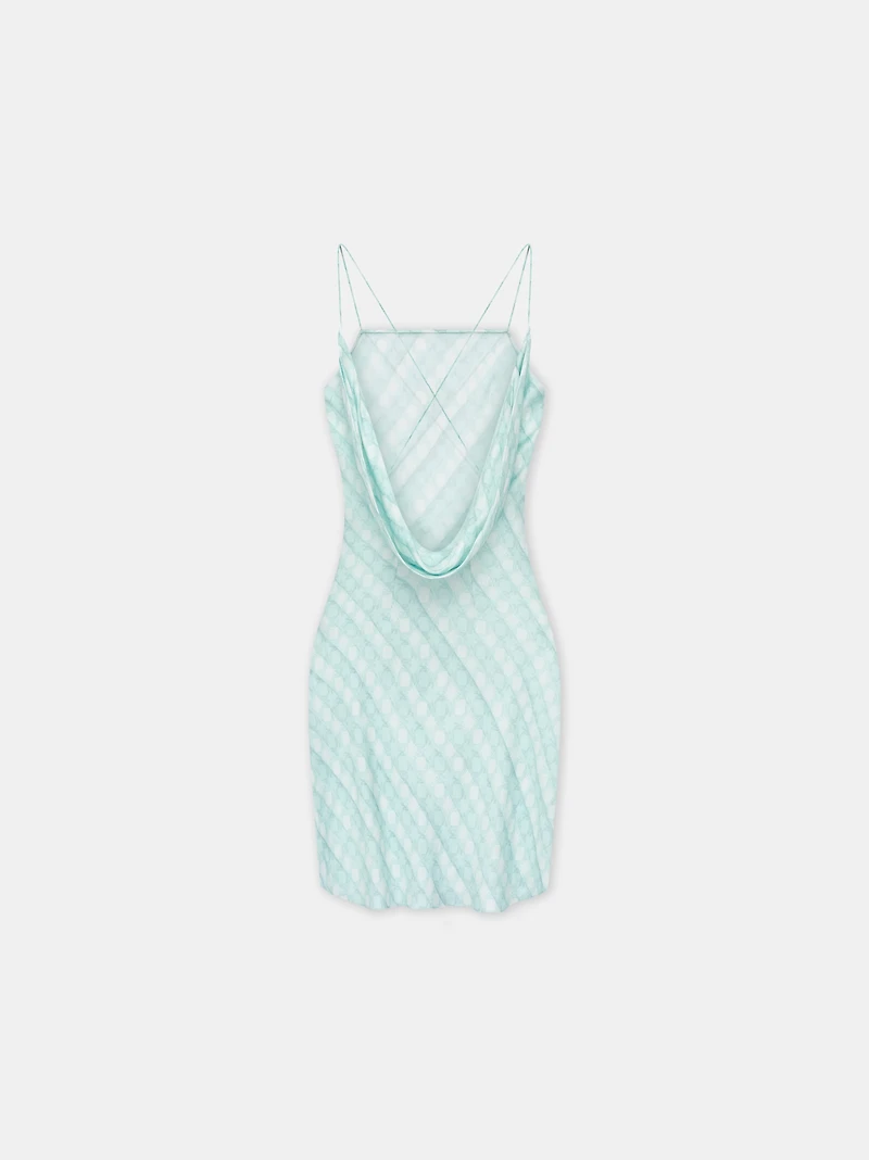 WOMEN - WOMEN'S MA QUAD OPEN BACK SLIP DRESS Ice Blue