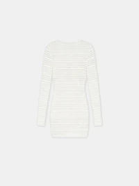 WOMEN - WOMEN'S CROCHET MINI DRESS Ivory