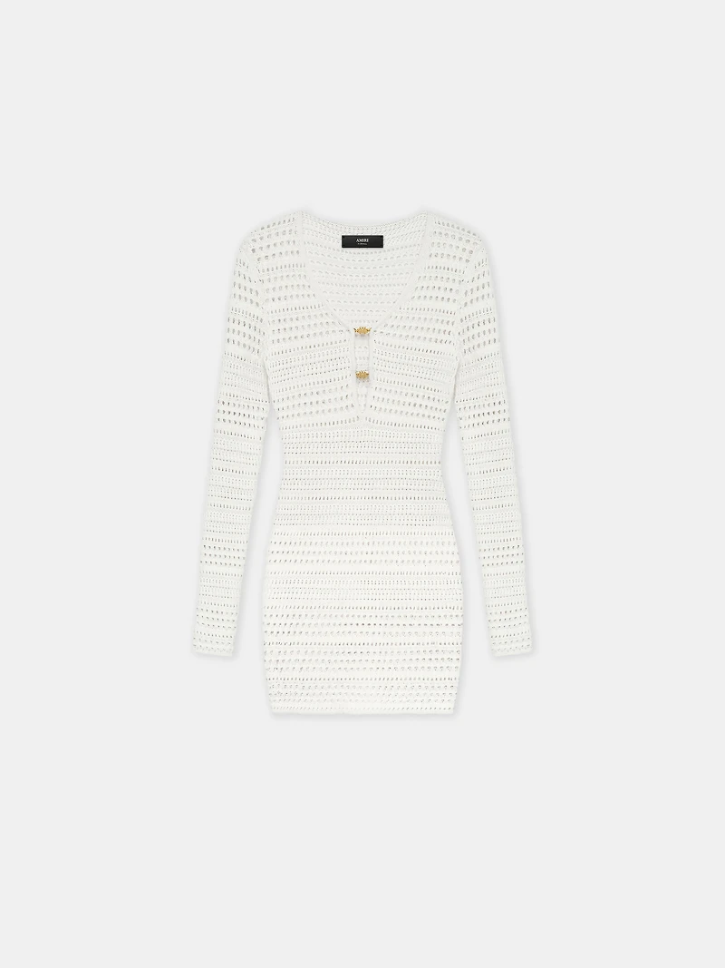 WOMEN - WOMEN'S CROCHET MINI DRESS Ivory