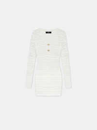 WOMEN - WOMEN'S CROCHET MINI DRESS Ivory