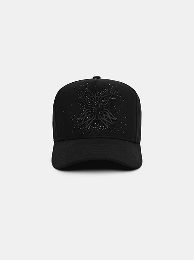 MA QUAD CRYSTAL CANVAS HAT - Black