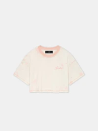 WOMEN - WOMEN'S AMIRI SCRIPT CROPPED TEE Malibu Peach