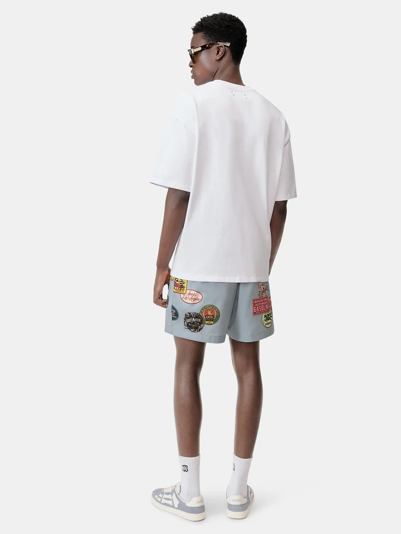 STATION PATCH SWIM TRUNK - Ashley Blue