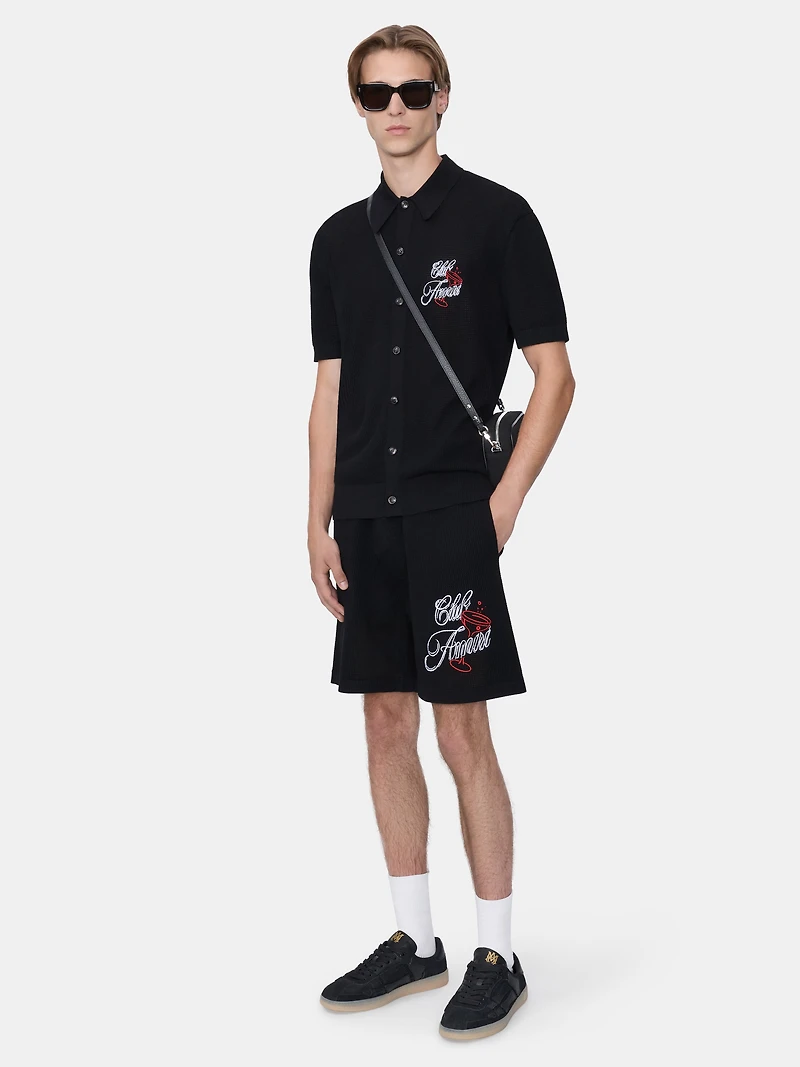 CLUB AMIRI CROCHET SHORT - BLACK
