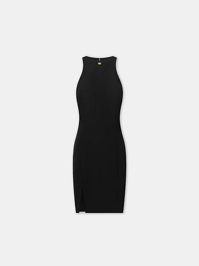 WOMEN - WOMEN'S SLIT MINI DRESS Black
