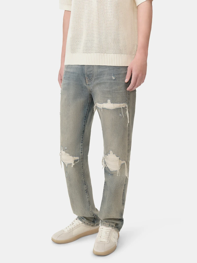 SUEDE STRAIGHT MX1 JEAN - Antique Indigo