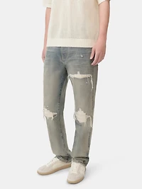SUEDE STRAIGHT MX1 JEAN - Antique Indigo