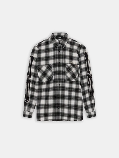 BONES FLANNEL OVERSHIRT - Black