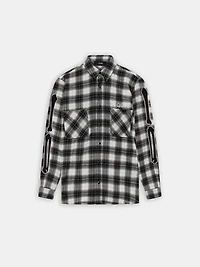 BONES FLANNEL OVERSHIRT - Black