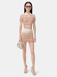 WOMEN - WOMEN'S STRIPE MINI SKIRT Dusk Pink